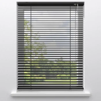 Fashion Kwantum Aluminium Jaloezie Bent 25mm Zwart