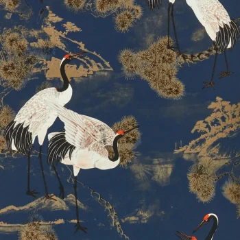 Best Kwantum Behang Anna Blauw