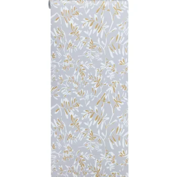 Hot Kwantum Behang Bloss Grijs/Oker