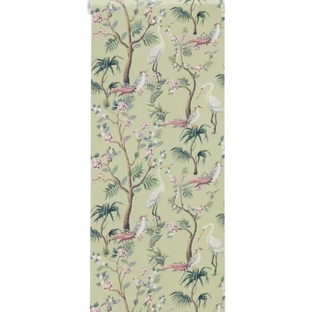 Outlet Kwantum Behang Emma Groen