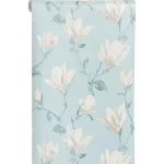 Outlet Kwantum Behang Lea Blauw Multicolor