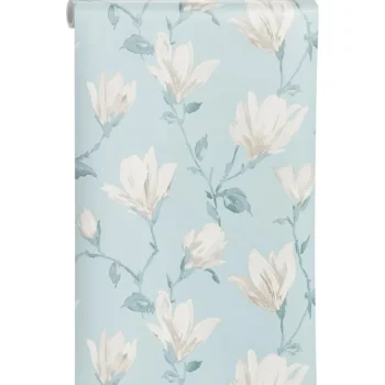 Outlet Kwantum Behang Lea Blauw Multicolor