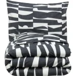 Fashion Kwantum Dekbedovertrek Flanel Ozzie Zwart Wit 140x220 Cm 140X220CM