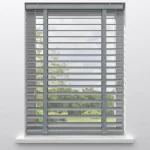 Fashion Kwantum Fenstr Aluminium Jaloezie Mels 50mm Grijs