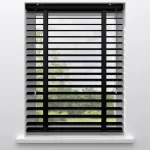 Fashion Kwantum Fenstr Aluminium Jaloezie Mels Mat 50mm Zwart