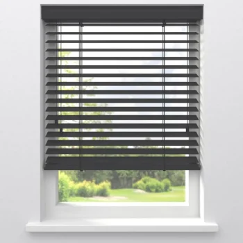 Clearance Kwantum Fenstr Bamboe Jaloezie Tijl 65mm Zwart