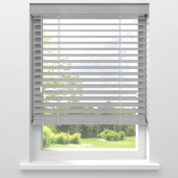 Fashion Kwantum Fenstr Bamboe Jaloezie Wessel Wit 50mm