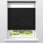 Fashion Kwantum Fenstr Dubbel Plissé Dewi Lichtdoorlatend Zwart