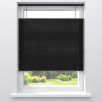 Fashion Kwantum Fenstr Dubbel Plissé Dewi Lichtdoorlatend Zwart