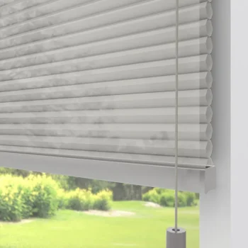 Online Kwantum Fenstr Dubbel Plissé Elena Grijs Lichtdoorlatend LichtGrijs