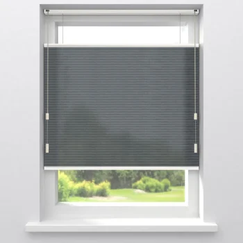 Best Kwantum Fenstr Dubbel Plisségordijn Mia Donkergrijs Lichtdoorlatend Dr.Grijs