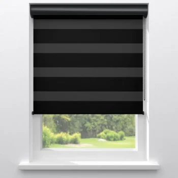 Outlet Kwantum Fenstr Duo Rolgordijn Mace Zwart