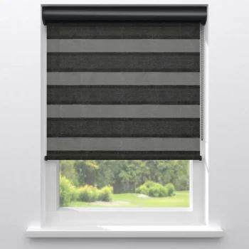 Clearance Kwantum Fenstr Duo Rolgordijn Noan Zwart