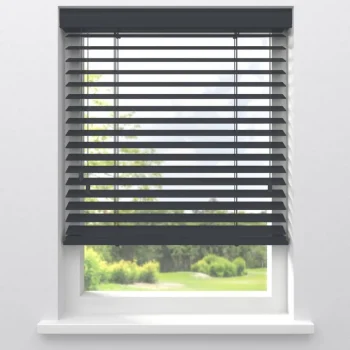Hot Kwantum Fenstr Houten Jaloezie Hein 50mm Antraciet