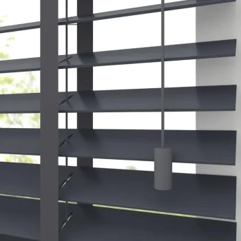 Hot Kwantum Fenstr Houten Jaloezie Hein 50mm Antraciet