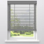 New Kwantum Fenstr Houten Jaloezie Hein 50mm Grijs