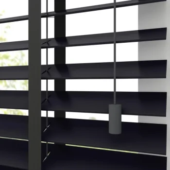 Best Kwantum Fenstr Houten Jaloezie Hein 50mm Zwart