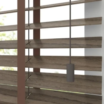 Discount Kwantum Fenstr Houten Jaloezie Jens 50mm Bruin