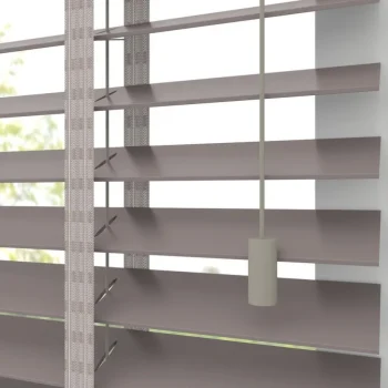 New Kwantum Fenstr Houten Jaloezie Wout 50mm Taupe