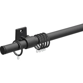Sale Kwantum Gordijnroede 160 Cm Mat Zwart Staal - Ø28mm