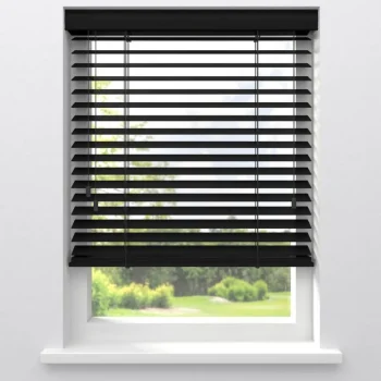 Online Kwantum Houten Jaloezie Xander 50mm Zwart