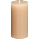 Online Kwantum Kaars Rustiek Ribbel Beige 10 Cm 010CM