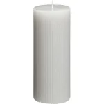 Clearance Kwantum Kaars Rustiek Ribbel Grijs 15 Cm 015CM