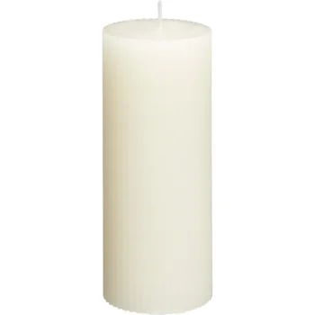 Clearance Kwantum Kaars Rustiek Ribbel Naturel 15 Cm 015CM