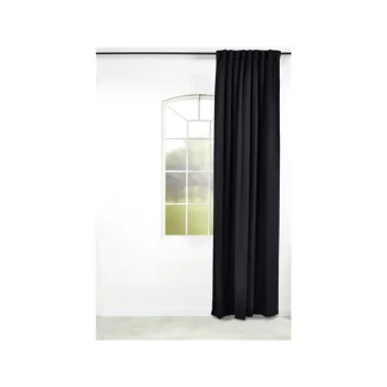 Fashion Kwantum Kant En Klaar Gordijn Luna Zwart