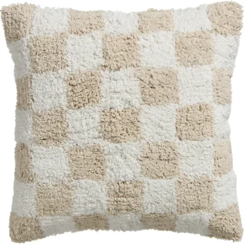 Discount Kwantum Kussen Check 45x45 Cm Beige