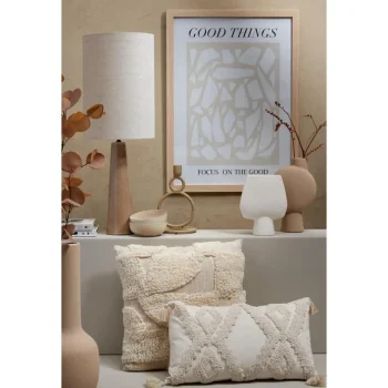 Outlet Kwantum Kussen Garat Off-White 45x45 Cm