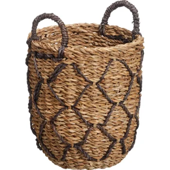 Hot Kwantum Mand Check Naturel ø 24x28 Cm Ø024X028CM