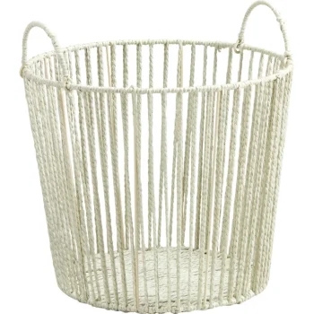 Outlet Kwantum Mand Pila Off-White ø35 Cm Wit