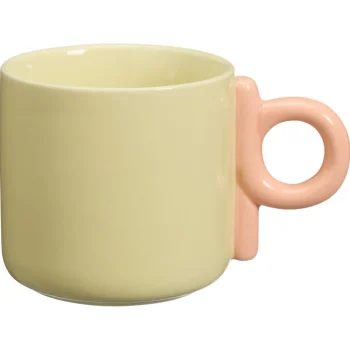 Online Kwantum Mok Met Oor Shapes -Roze 300ml Geel