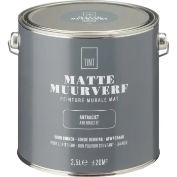 Discount Kwantum Muurverf Mat Antraciet 2.5 L 2.5L