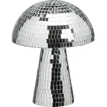 Outlet Kwantum Object Paddenstoel Disco Zilver - 20x20x24 Cm