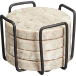 Outlet Kwantum Onderzetters Marmer 4 Stuks Zand