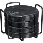 Sale Kwantum Onderzetters Marmer 4 Stuks Zwart