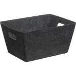 Fashion Kwantum Opbergmand Vilt Antraciet 39x29x20cm LichtGrijs