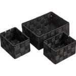 Online Kwantum Opbergmanden Ligo - 3 Stuks Zwart