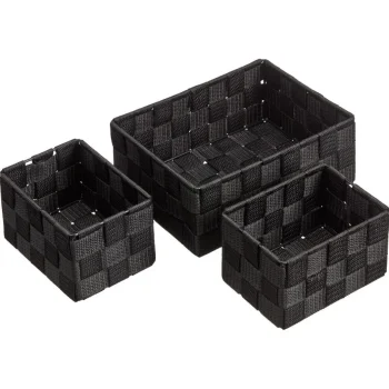 Online Kwantum Opbergmanden Ligo - 3 Stuks Zwart