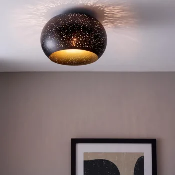 Outlet Kwantum Plafondlamp Gemino Zwart