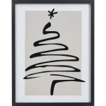 Best Kwantum Poster Kerst Wit/Zwart