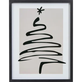 Best Kwantum Poster Kerst Wit/Zwart