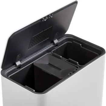 Outlet Kwantum Prullenbak Op Pootjes 25+12+5 Liter Beige