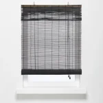 Clearance Kwantum Rolgordijn Bamboe Zwart 100x220 Cm 100X220CM