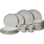 Best Kwantum Serviesset 16-Delig Glazuur Grijs