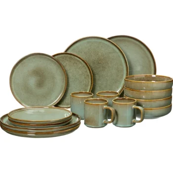 Sale Kwantum Serviesset 16-Delig Glazuur Groen