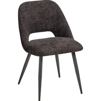 Clearance Kwantum Stoel Avignon Zwart Gemeleerd ZwartMat