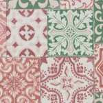 New Kwantum Stof Portia Groen/Rood